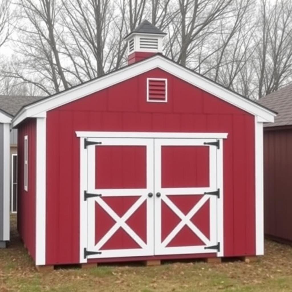 Barn-style storage shed from Ryan's Shed Plans