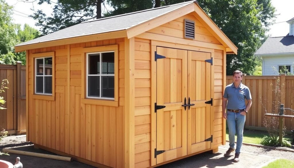 Beautiful finished garden shed built using Ryan's Shed Plans