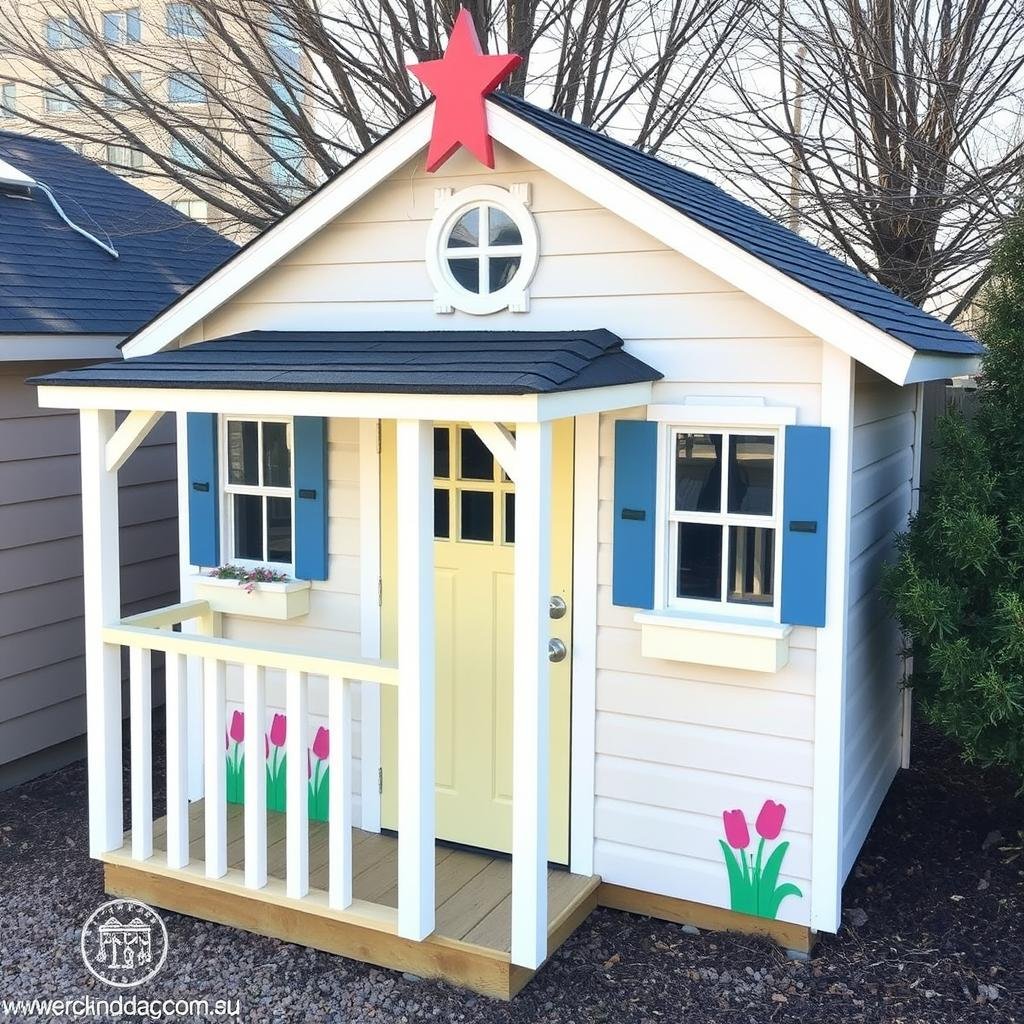 Playhouse shed design from Ryan's Shed Plans